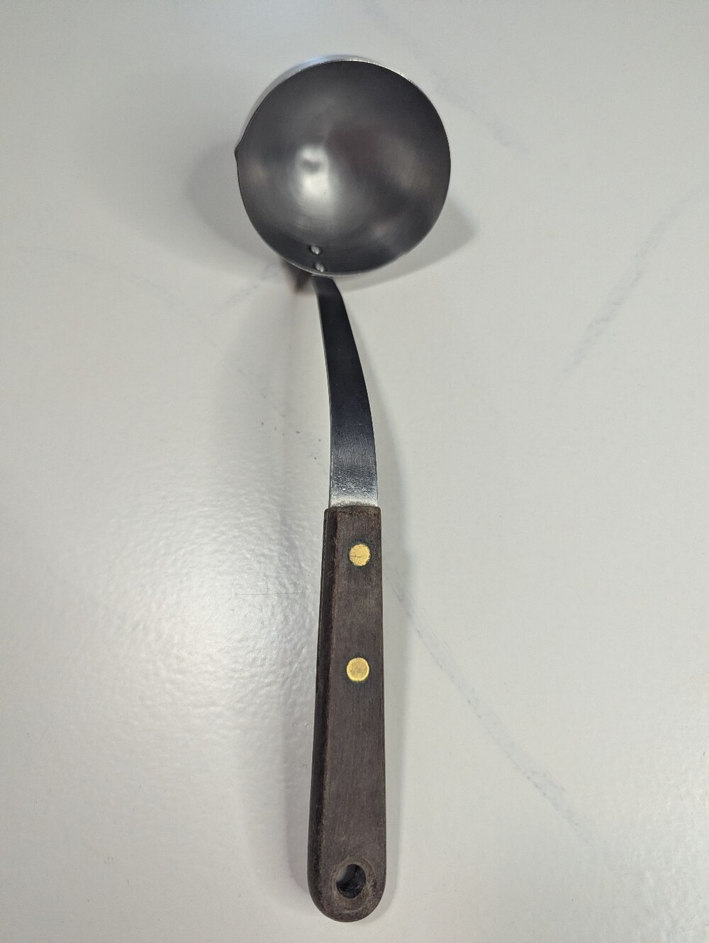 VTG Regent Sheffield Stainless Ladle Wood Handle Pour Spout MCM